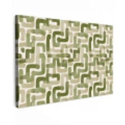 Modern - Grafisch - Groen Tuinposter op houten frame 2 cm dik klein 845 -3d