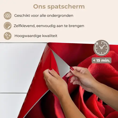 Rood - Roos - Romantisch keuken achterwand spatscherm klein -spatscherm_NL