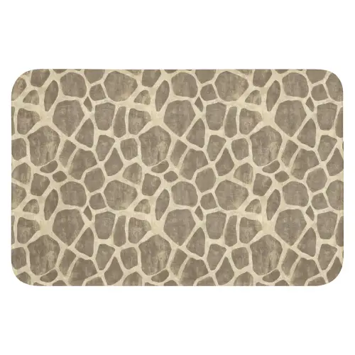 Giraf - Patroon - Beige - Bruin Badmat klein 997 -3d