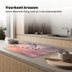 Meeuwen - Strand - Zee - Roze Inductie beschermer vinyl 3mm klein -sfeer1