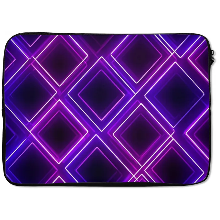 Gaming - Ruiten - Neon - Paars laptophoes neopreen klein -zkaufland3dotto