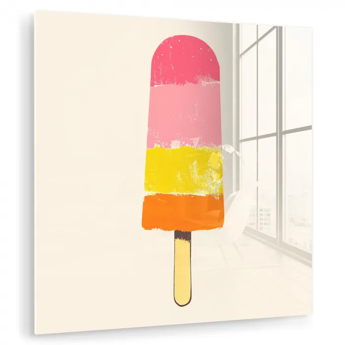 Waterijsje - Retro - Stokje - Roze plexiglas 5mm klein -zzzproduct_nieuw