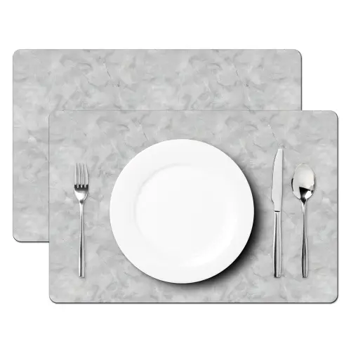 Grijs - Marmer - Mat Placemat vinyl groot 368 -zzsfeer2_Kitchenyeah-website