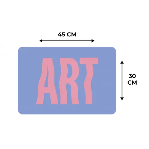 Art - Roze - Blauw Placemat vinyl groot -specs