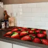 Aardbei - Fruit - Rood Inductie beschermer vinyl 3mm klein -sfeer3