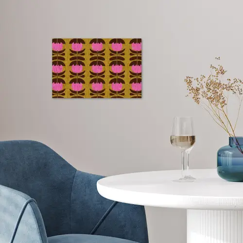 Abstract - Bloemen - Roze poster papier klein 62 -sfeer3