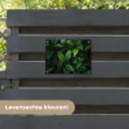 Bladeren - Regendruppels - Licht - Groen tuinposter los doek klein -sfeer3