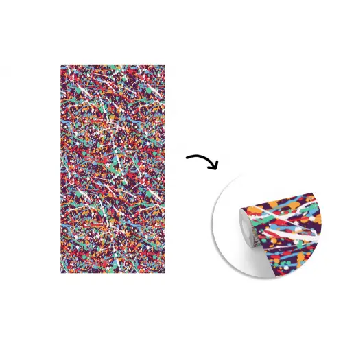 Spat - Abstract - Waterverf - Multi fotobehang vinyl groot 64 -3d