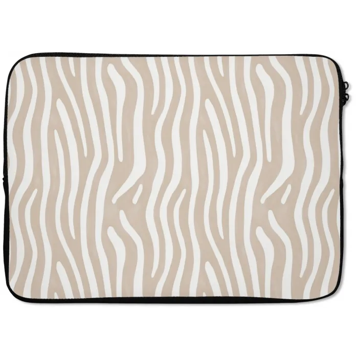 Abstract - Zebra - Beige laptophoes neopreen klein 279 -zkaufland3dotto