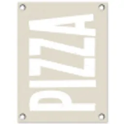 Pizza - Decoratie - Japandi - Wit tuinposter los doek klein -3d