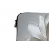 Bloem - Wit - Neutraal laptophoes neopreen klein -detail