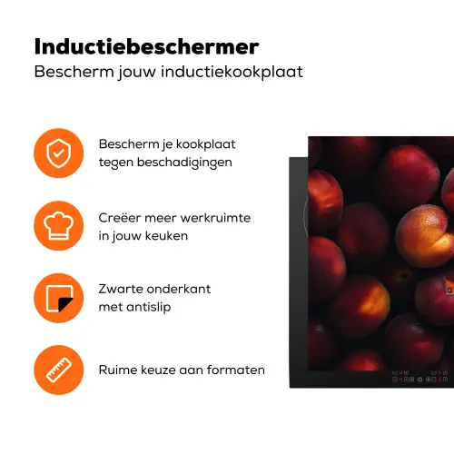 Fruit - Close up - Nectarines Inductie beschermer vinyl 3mm klein -zzzzzzz-td-ups