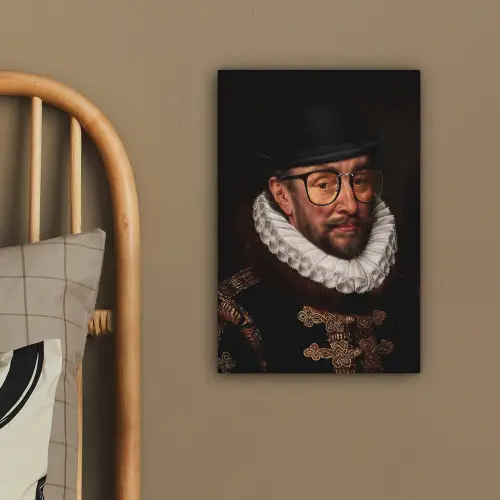 Willem van Oranje - Adriaen Thomasz - Bril canvas 2cm klein -sfeer3