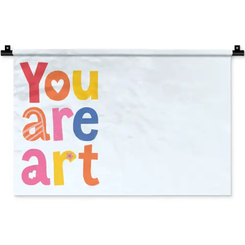 You are art - Kleurrijk - Grafisch Wandkleed katoen klein -zz3d
