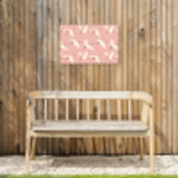 Modern - Kraanvogels - Roze Tuinposter op houten frame 2 cm dik klein 845 -sfeer4