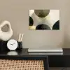 Vlakken - Abstract - Beige - Cirkels poster papier klein -sfeer1