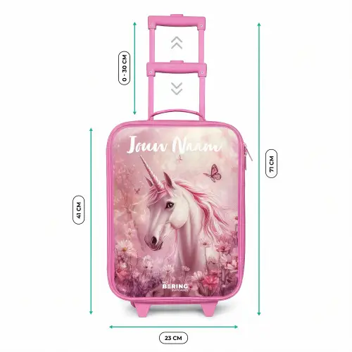 Eenhoorn - Roze - Vlinder - Bloemen Kinderkoffer - Roze klein -productfoto_formaten