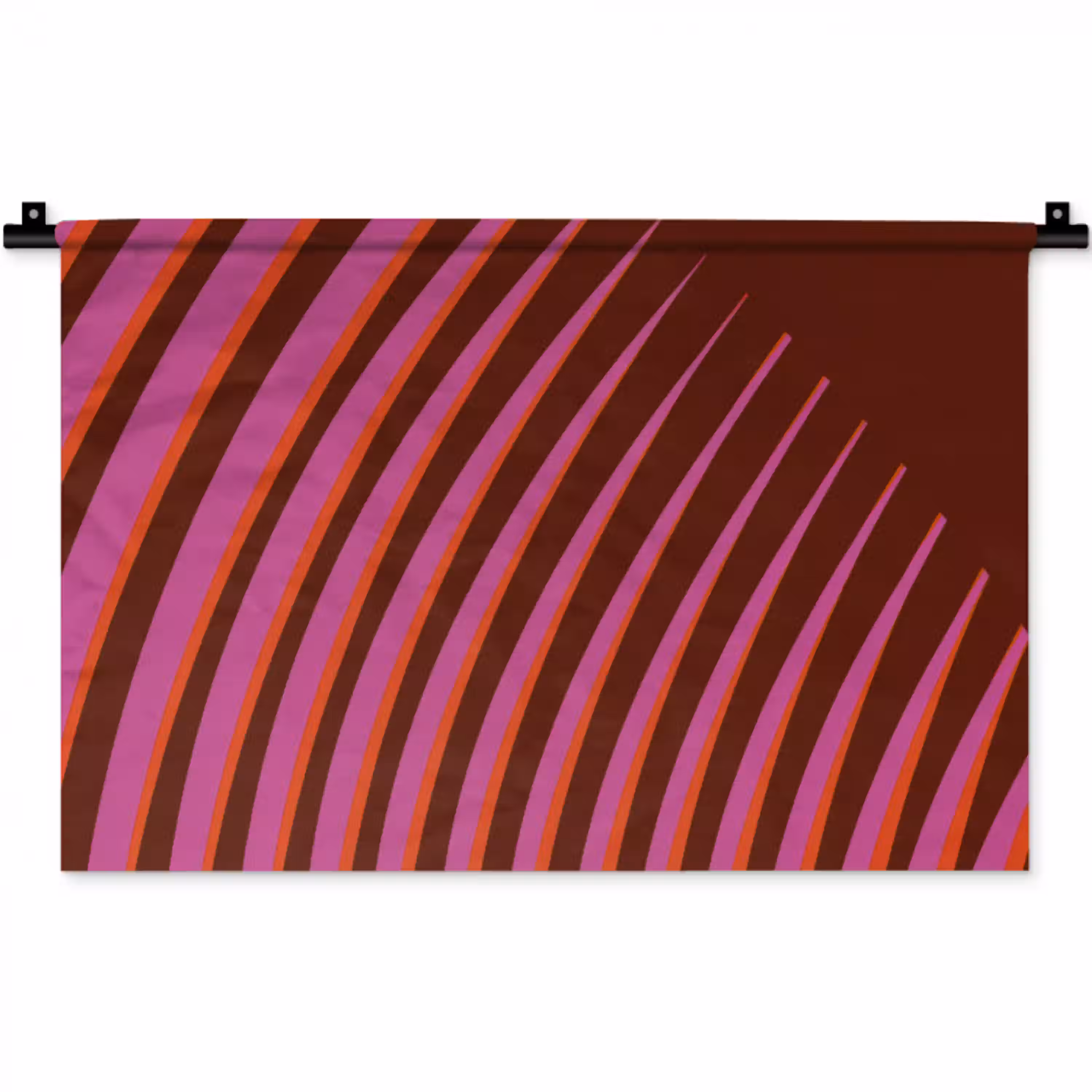 Lijnen - Rood - Beweging Wandkleed katoen klein -zz3d