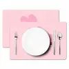 No rain no flowers - Bloem - Roze Placemat vinyl groot -zzsfeer2_Kitchenyeah-website