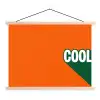Cool - Oranje - Groen textielposter latten blank klein -3d