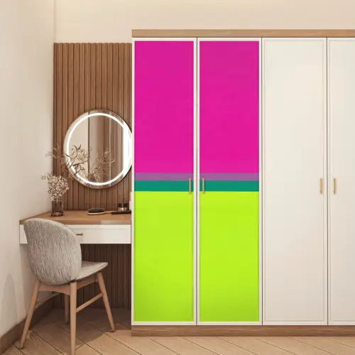 Strepen - Modern - Kleurrijk deurposter klein -sfeer3