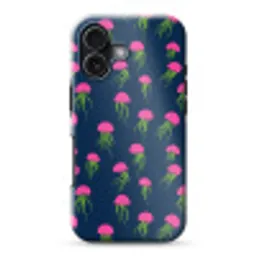 Kwallen - Diepzee - Neon Toughcase MagSafe Apple iPhone 17 klein 1017 -3d