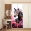 Paard - Dieren - Meisje - Roze deurposter klein -sfeer3