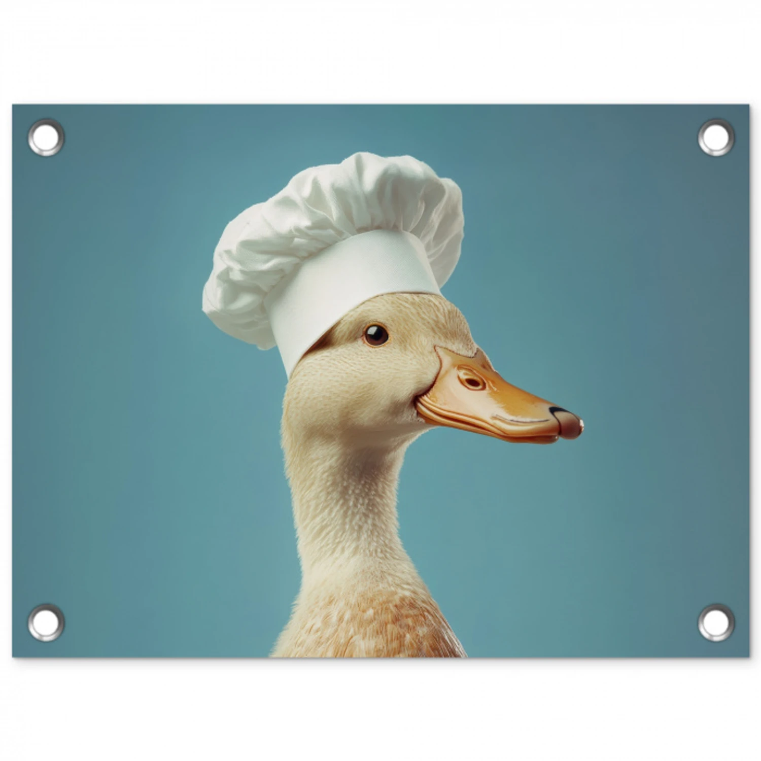 Eend - Koksmuts - Cute - Vogel tuinposter los doek klein -3d