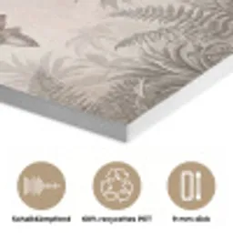 Jungle - Banenboom - Kolibrie - Beige PET vilt klein -closeup_DE