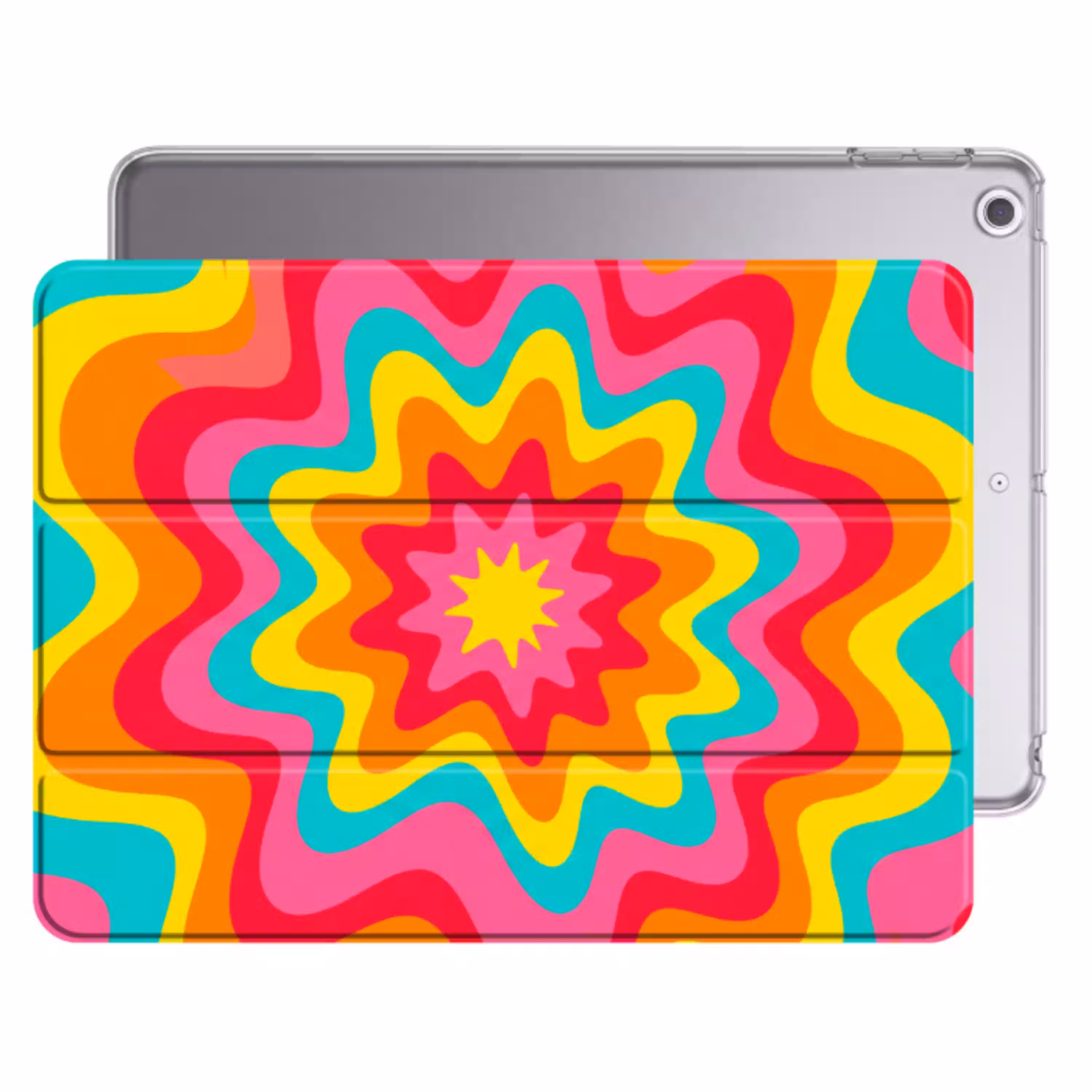 Patroon - Golvend - Kleurrijk Apple iPad 2017 middel -threedimensional_3d_global