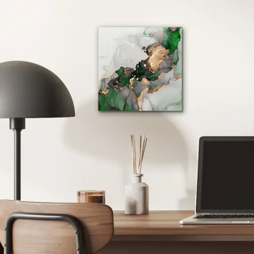 Marmer - Goud - Groen - Luxe aluminium wit klein -sfeer5