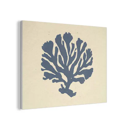 Blauw koraal - Vertakkingen - Beige PET vilt klein -3d