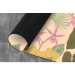 Patroon - Bloemen - Kleurrijk Keukenloper - keukenmat middel -closeup