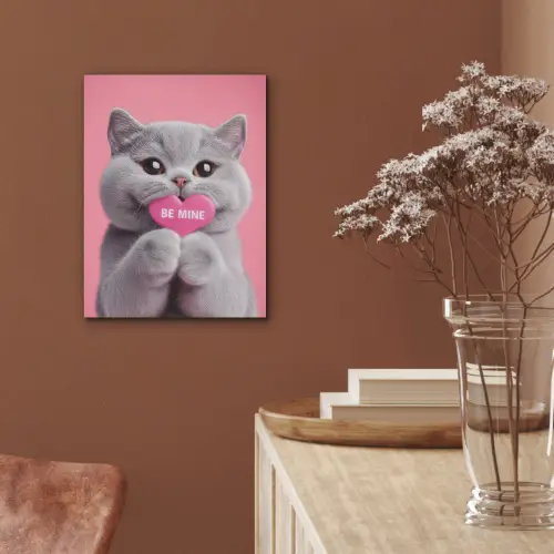 Kat - Valentijn - Roze - Liefde PET vilt klein -sfeer4