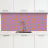 Paars - Oranje - Perzik keuken achterwand 2 middel 871 -3d