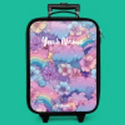 Illustratie van wolken, regenbogen en bloemen Kinderkoffer - Zwart klein -zzz_website3d_nbs