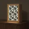 Modern - Monstera - Zwart Light Box met kabel (Tafellamp) klein 925 -z3d_website
