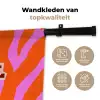 Zebraprint - Grafisch - COOL - Oranje Wandkleed katoen klein -sfeer2
