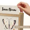 Vlinder - Stippen - Bloemen - Beige Light Box met kabel (Kinderlampje) klein -USP_websiteprintNL