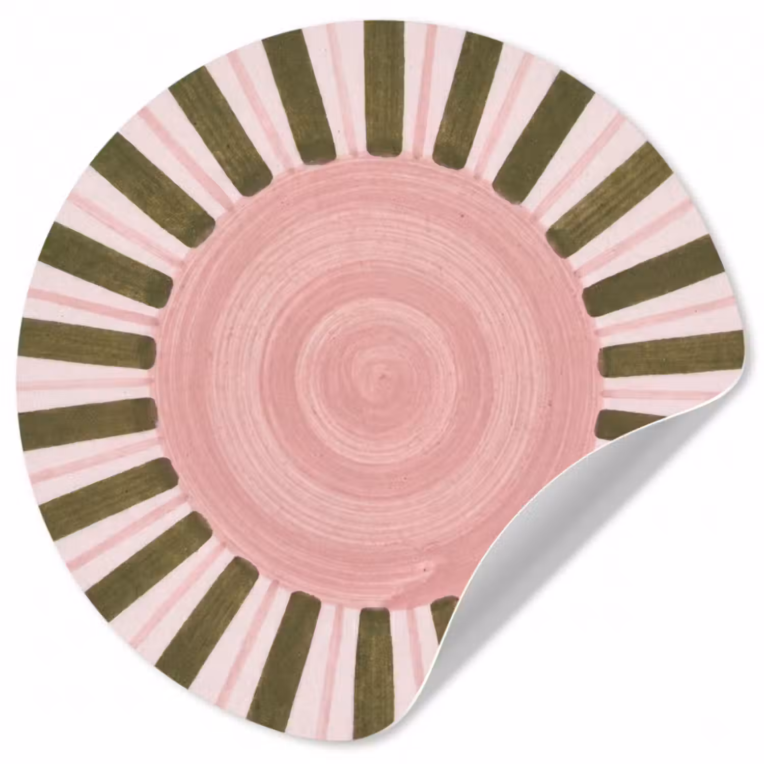 Behangcirkel - Patroon - Cirkel - Stralen - Abstract - Roze