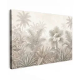Jungle - Tropisch - Natuur -Vintage - Beige canvas 2cm klein -z3d