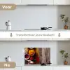 Kleurenpalet van de Natuur keuken achterwand spatscherm klein -voor_na_NL