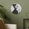 Vrouw - Champagne - Modern Akoestische PET Vilt - Rond klein -sfeer2