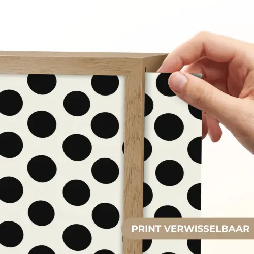 Klassiek - Stippen - Zwart Light Box met batterij (Wandlamp) middel 907 -USP_websiteprintNL