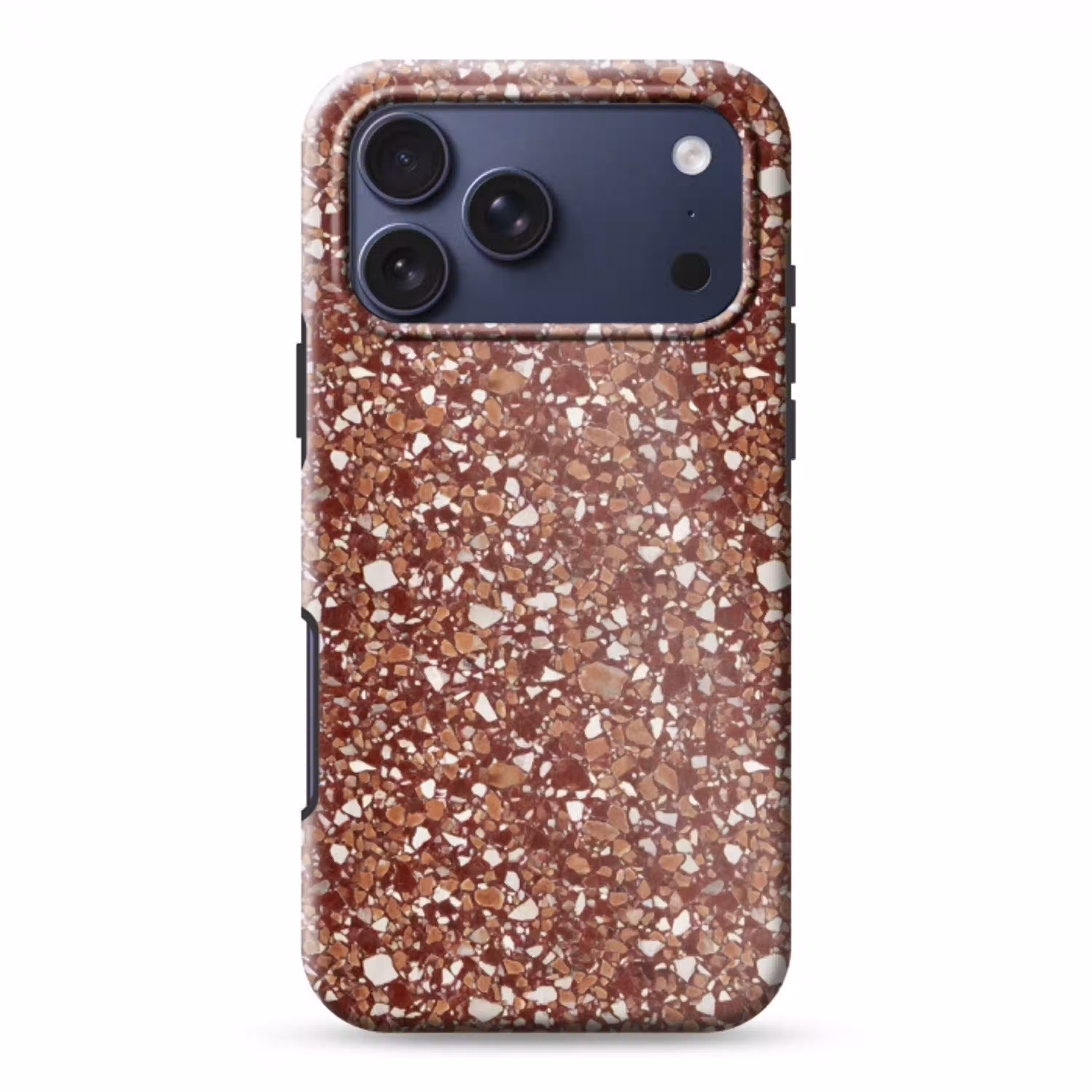 Terrazzo - Patroon - Steentextuur - Roodbruin Toughcase MagSafe Apple iPhone 17 Pro Max klein 1019 -3d