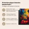 Wijn - Vrouw - Sfeervol - Kleurrijk Inductie beschermer vinyl 3mm middel -zzzzzzusp-haakje_FR