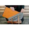 Water - Druppels - Oranje laptophoes neopreen klein -tas