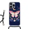 Vlinder - Maan - Bloemen - Sterrenhemel Hoesje iPhone 16 Pro Max met koord klein -3d