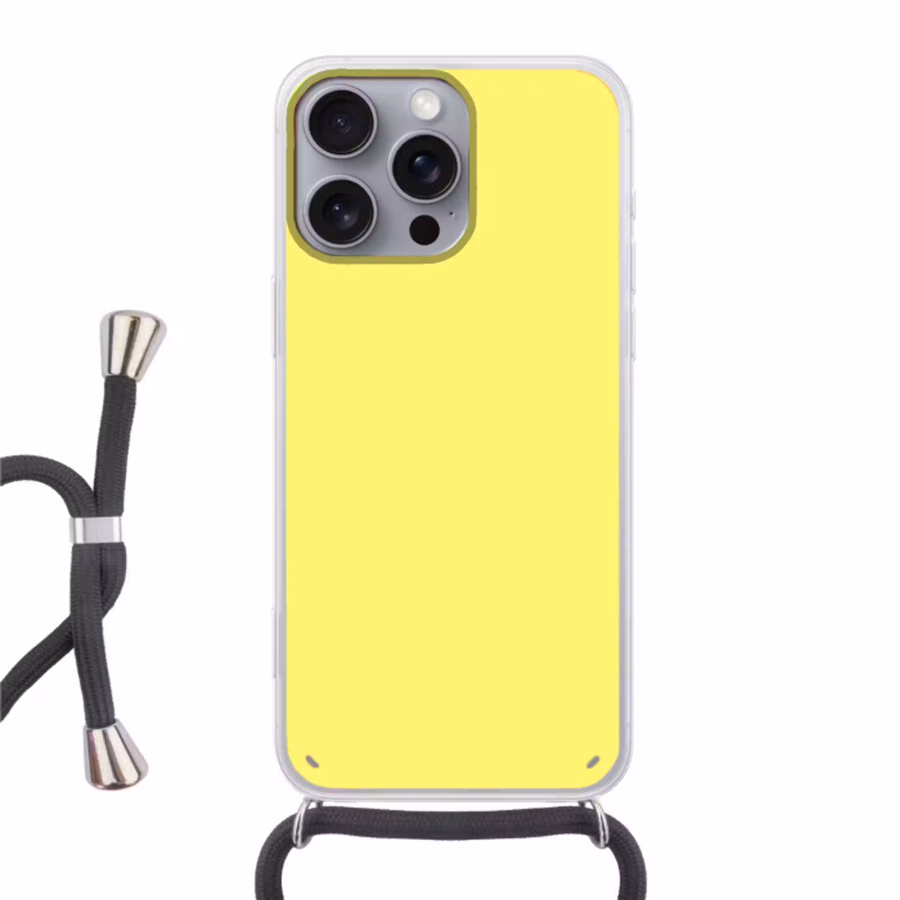 Buttery - Beige - Geel Hoesje iPhone 16 Pro Max met koord klein 804 -3d