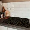 Goud - Zwart - Rozetstructuur Inductie beschermer vinyl 3mm klein 276 -sfeer3